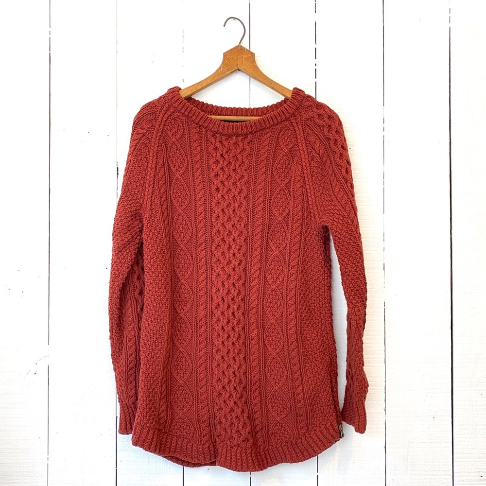 L.L. Bean Signature Cotton Fisherman Tunic Sweater
